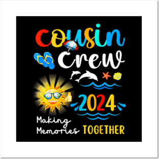 Cousin Crew 2024 Summer Vacation Beach Family Trips Matching Posters and Art